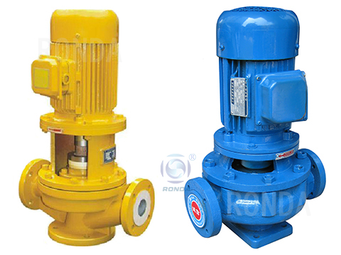 GBF vertical fluorine plastic lined pipeline chemical pump