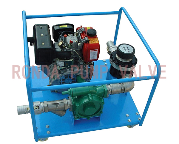 Diesel motor with flowmeter